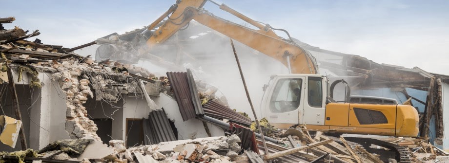 Building being demolished in Ontario
